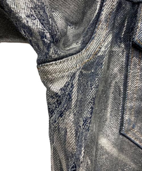 MSGM（エムエスジーエム）MSGM (エムエスジーエム) コーティングデニムジャケット インディゴ サイズ:40の古着・服飾アイテム