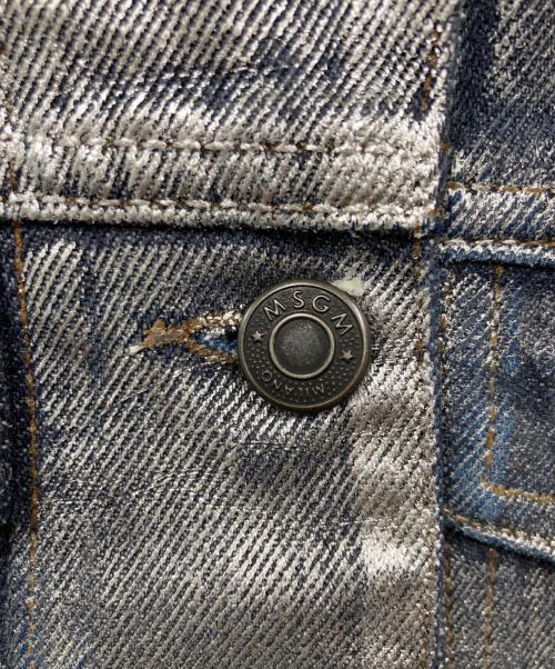 MSGM（エムエスジーエム）MSGM (エムエスジーエム) コーティングデニムジャケット インディゴ サイズ:40の古着・服飾アイテム