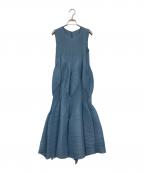 YOKANGヨーカン）の古着「プリーツワンピース」｜スカイブルー