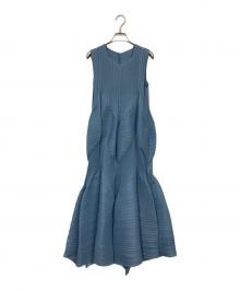 YOKANG（ヨーカン）の古着「プリーツワンピース」｜スカイブルー