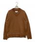 Maison Margiela（メゾンマルジェラ）の古着「エルボーパッチ Vネックニット」｜ベージュ