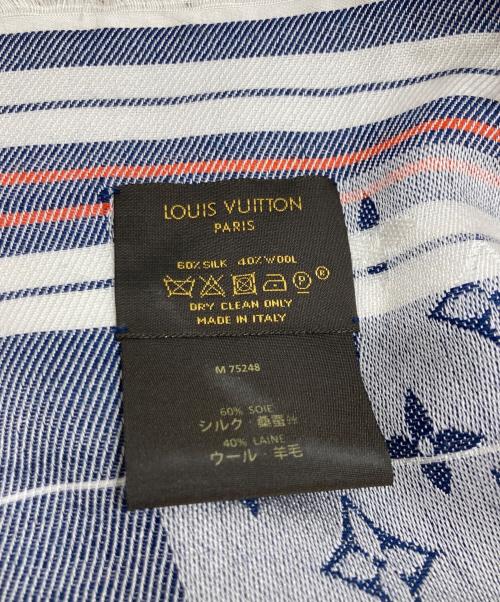 LOUIS VUITTON（ルイ ヴィトン）LOUIS VUITTON (ルイ ヴィトン) ストール ブルーの古着・服飾アイテム