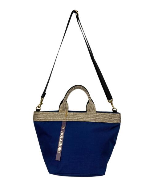 VIOLAd'ORO（ヴィオラドーロ）VIOLAd'ORO (ヴィオラドーロ) 2WAYナイロントート ネイビー 未使用品の古着・服飾アイテム