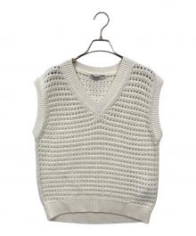 MaxMara（マックスマーラ）の古着「ニットベスト」｜ホワイト