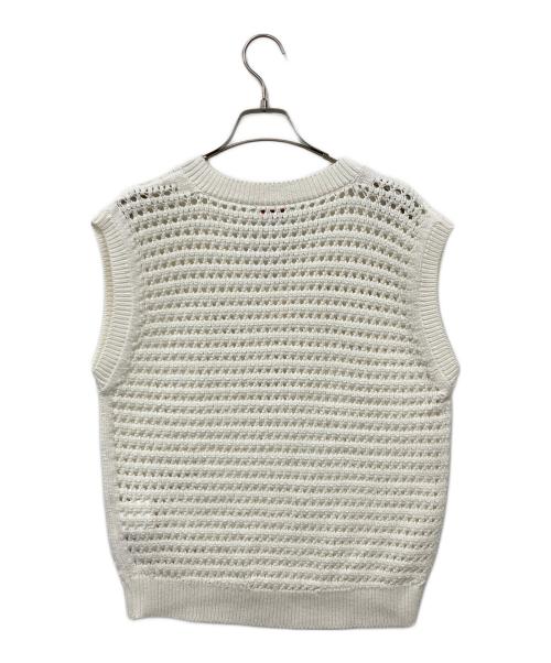 MaxMara（マックスマーラ）MaxMara (マックスマーラ) ニットベスト ホワイト サイズ:Lの古着・服飾アイテム