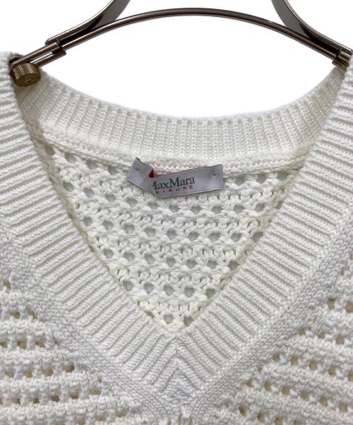 MaxMara（マックスマーラ）MaxMara (マックスマーラ) ニットベスト ホワイト サイズ:Lの古着・服飾アイテム
