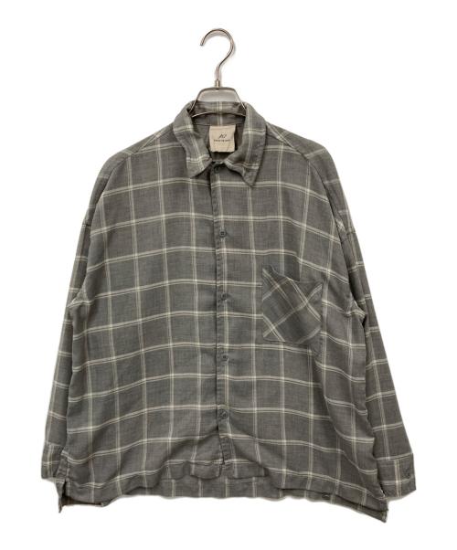 REMI RELIEF（レミレリーフ）REMI RELIEF (レミレリーフ) チェックシャツ グレー サイズ:Mの古着・服飾アイテム