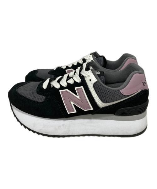 NEW BALANCE（ニューバランス）NEW BALANCE (ニューバランス) スニーカー ブラック×パープル サイズ:25の古着・服飾アイテム