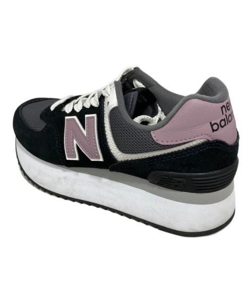 NEW BALANCE（ニューバランス）NEW BALANCE (ニューバランス) スニーカー ブラック×パープル サイズ:25の古着・服飾アイテム