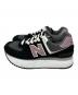 NEW BALANCE (ニューバランス) スニーカー ブラック×パープル サイズ:25：5000円