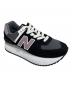 中古・古着 NEW BALANCE (ニューバランス) スニーカー ブラック×パープル サイズ:25：5000円