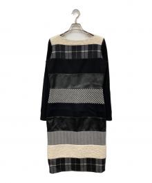 MaxMara（マックスマーラ）の古着「異素材ワンピース」｜ブラック