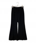 anuansアニュアンス）の古着「ダブルクロスボックスタックパンツ」｜ブラック