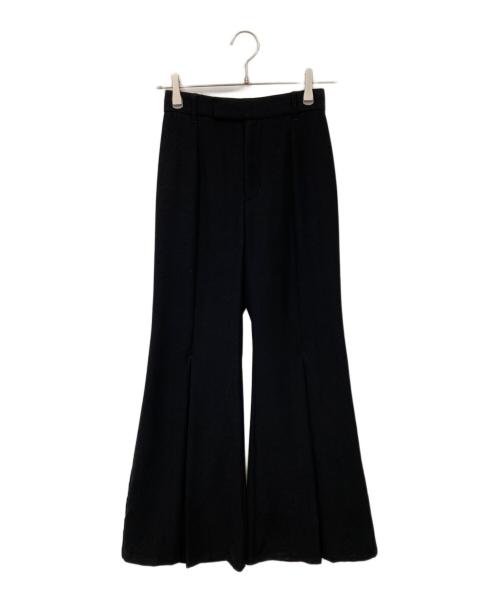 anuans（アニュアンス）anuans (アニュアンス) ダブルクロスボックスタックパンツ ブラック サイズ:Sの古着・服飾アイテム