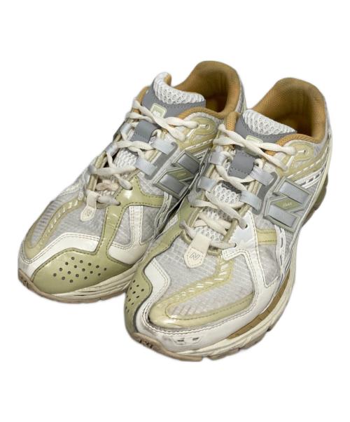 NEW BALANCE（ニューバランス）NEW BALANCE (ニューバランス) スニーカー ホワイト×イエロー サイズ:25.5の古着・服飾アイテム