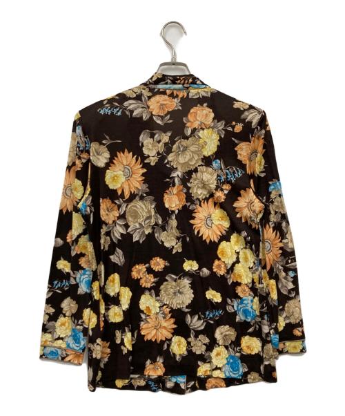 LEONARD（レオナール）LEONARD (レオナール) 花柄ボウタイブラウス ブラウン サイズ:Mの古着・服飾アイテム