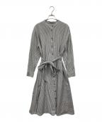 bebrainビブレイン）の古着「4WAYストライプワンピース」｜グレー