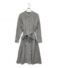 bebrain（ビブレイン）の古着「4WAYストライプワンピース」｜グレー