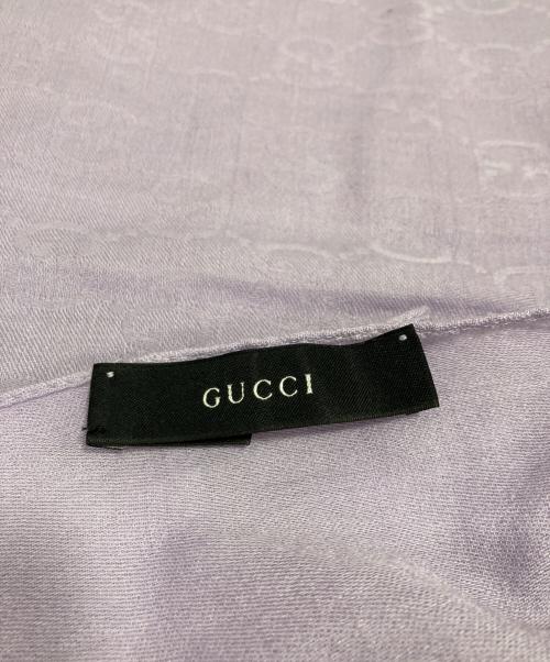 GUCCI（グッチ）GUCCI (グッチ) シルク混ストール パープルの古着・服飾アイテム