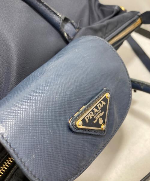 PRADA（プラダ）PRADA (プラダ) 2WAYバッグ ネイビーの古着・服飾アイテム