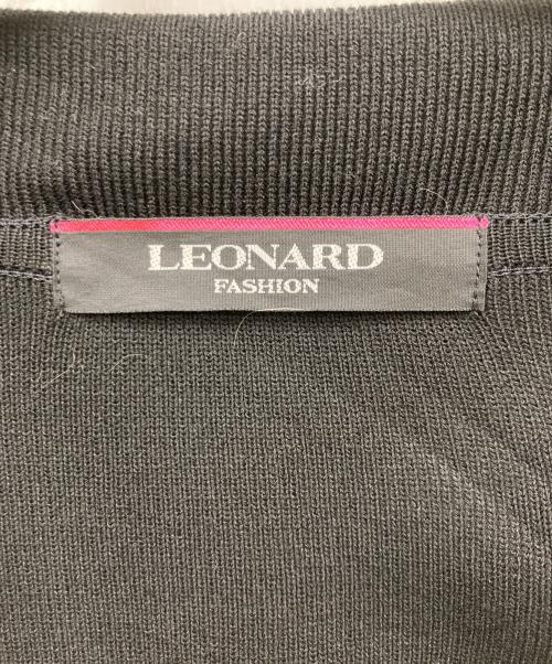 LEONARD（レオナール）LEONARD (レオナール) フリンジカーディガン ブラック サイズ:38の古着・服飾アイテム