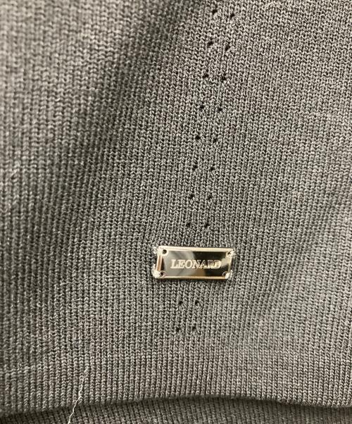 LEONARD（レオナール）LEONARD (レオナール) フリンジカーディガン ブラック サイズ:38の古着・服飾アイテム