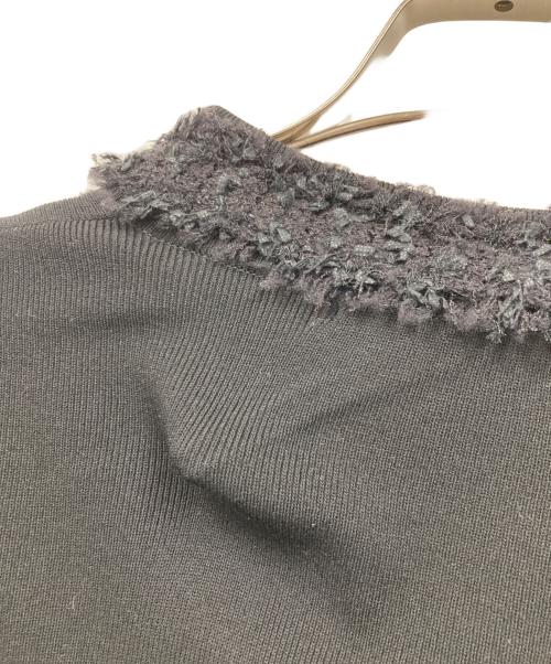 LEONARD（レオナール）LEONARD (レオナール) フリンジカーディガン ブラック サイズ:38の古着・服飾アイテム