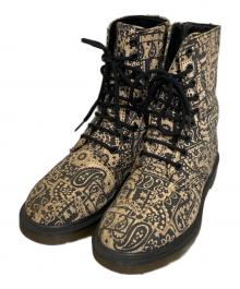 Dr.Martens×Y's（ドクターマーチン×ワイズ）の古着「ペイズリー9ホールブーツ」｜ベージュ