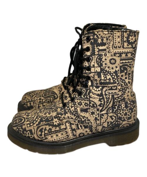 Dr.Martens（ドクターマーチン）Dr.Martens (ドクターマーチン) Y's (ワイズ) ペイズリー9ホールブーツ ベージュ サイズ:UK4の古着・服飾アイテム