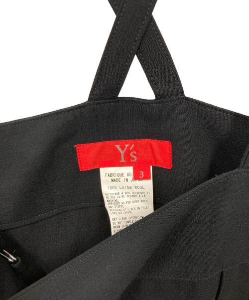 Y's（ワイズ）Y's (ワイズ) ラップアシンメトリーサロペット ブラック サイズ:3の古着・服飾アイテム