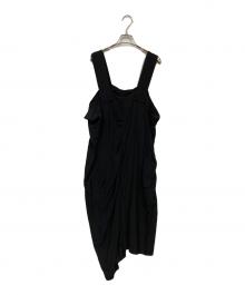 Y's（ワイズ）の古着「アシンメトリーデザインノースリーブワンピース」｜ブラック