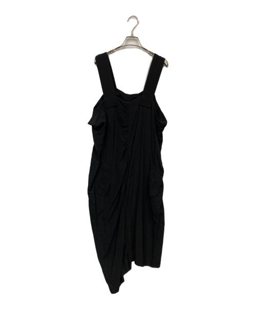 Y's（ワイズ）Y's (ワイズ) アシンメトリーデザインノースリーブワンピース ブラック サイズ:3の古着・服飾アイテム