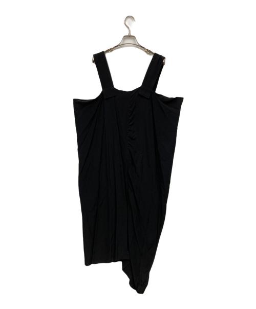Y's（ワイズ）Y's (ワイズ) アシンメトリーデザインノースリーブワンピース ブラック サイズ:3の古着・服飾アイテム