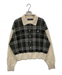 FRED PERRY（フレッドペリー）の古着「カーディガン」｜ベージュ×グレー