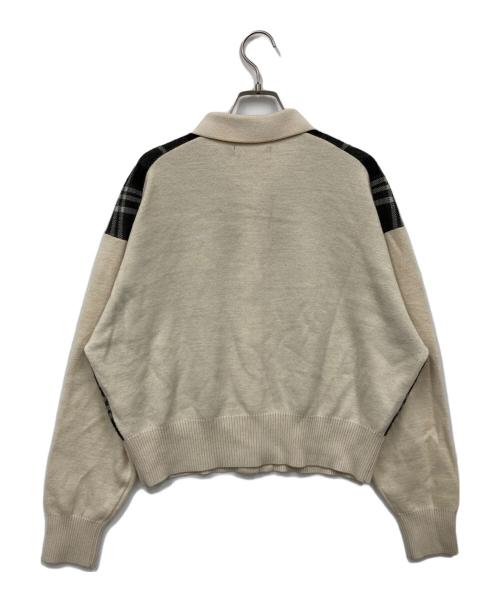FRED PERRY（フレッドペリー）FRED PERRY (フレッドペリー) カーディガン ベージュ×グレー サイズ:36の古着・服飾アイテム