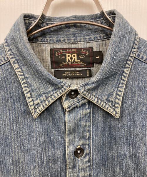 RRL（ダブルアールエル）RRL (ダブルアールエル) デニムプルオーバーシャツ インディゴ サイズ:Lの古着・服飾アイテム