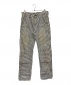 Schottショット）の古着「ダブルニー ヒッコリーパンツ」｜スカイブルー