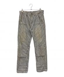 Schott（ショット）の古着「ダブルニー ヒッコリーパンツ」｜スカイブルー