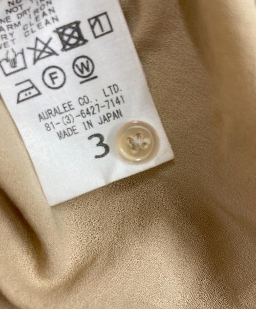 AURALEE（オーラリー）AURALEE (オーラリー) SHUTTLE GEORGETTE CLOTH P/O SHIRTS ベージュ サイズ:3の古着・服飾アイテム