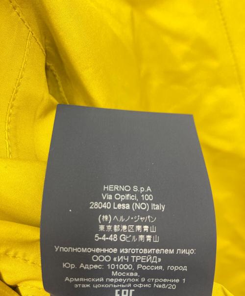 HERNO（ヘルノ）HERNO (ヘルノ) Laminar Jacket/ラミナー ジャケット イエロー サイズ:44の古着・服飾アイテム