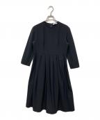 BALLSEYボールジィ）の古着「ポリエステルストレッチタフタ タックギャザーワンピース」｜ブラック