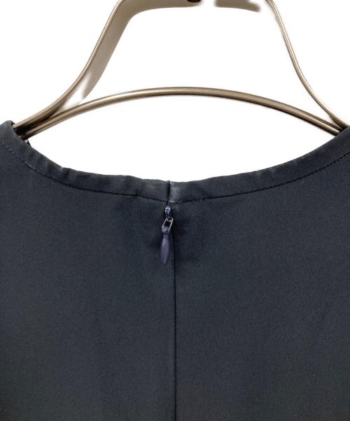 BALLSEY（ボールジィ）BALLSEY (ボールジィ) ポリエステルストレッチタフタ タックギャザーワンピース ブラック サイズ:36の古着・服飾アイテム