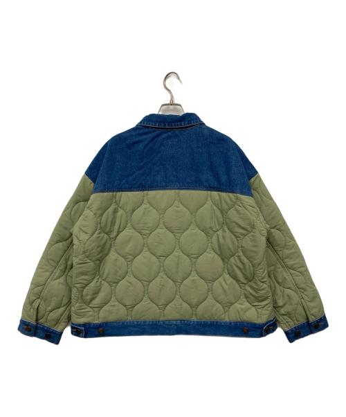 niko and（ニコアンド）niko and (ニコアンド) デニムキルトドッキングジャケット グリーン サイズ:M 未使用品の古着・服飾アイテム