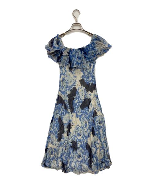 POLO RALPH LAUREN（ポロ・ラルフローレン）POLO RALPH LAUREN (ポロ・ラルフローレン) シルクブレンド ノースリーブワンピース ブルー サイズ:4 未使用品の古着・服飾アイテム