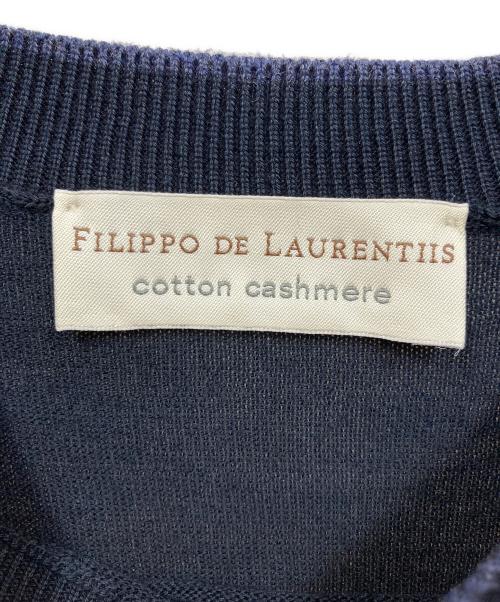 FILIPPO DE LAURENTIIS（フィリッポ・デ・ローレンティス）FILIPPO DE LAURENTIIS (フィリッポ・デ・ローレンティス) コットンカシミヤニット ネイビー サイズ:48の古着・服飾アイテム