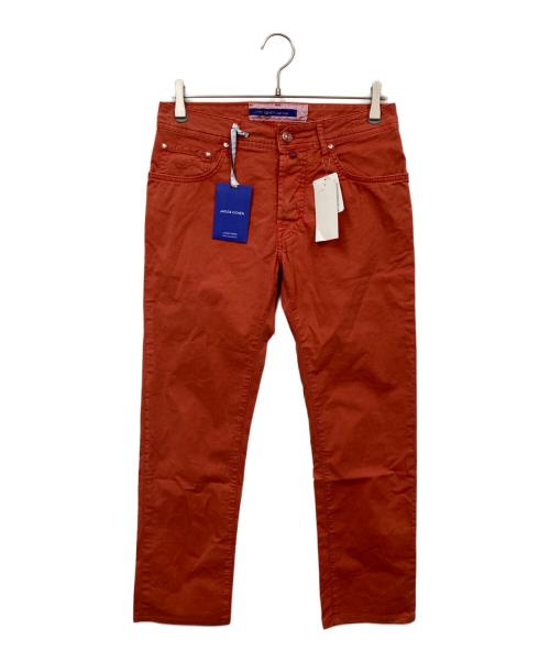 JACOB COHEN（ヤコブコーエン）JACOB COHEN (ヤコブコーエン) BARD ガーメントダイコットンストレッチタイトストレートパンツ オレンジ サイズ:W30  未使用品の古着・服飾アイテム