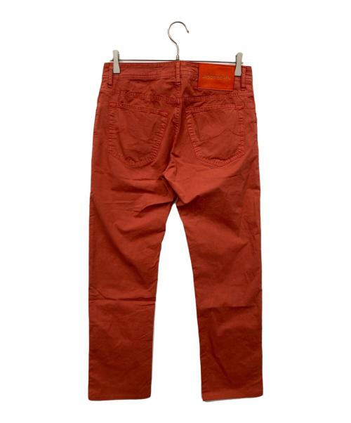 JACOB COHEN（ヤコブコーエン）JACOB COHEN (ヤコブコーエン) BARD ガーメントダイコットンストレッチタイトストレートパンツ オレンジ サイズ:W30  未使用品の古着・服飾アイテム