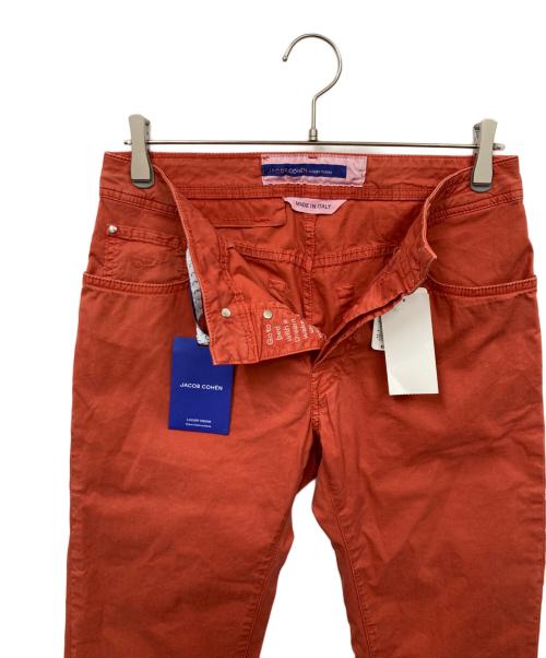 JACOB COHEN（ヤコブコーエン）JACOB COHEN (ヤコブコーエン) BARD ガーメントダイコットンストレッチタイトストレートパンツ オレンジ サイズ:W30  未使用品の古着・服飾アイテム