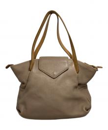 Ense（アンサ）の古着「レザートートバッグ」｜ベージュ