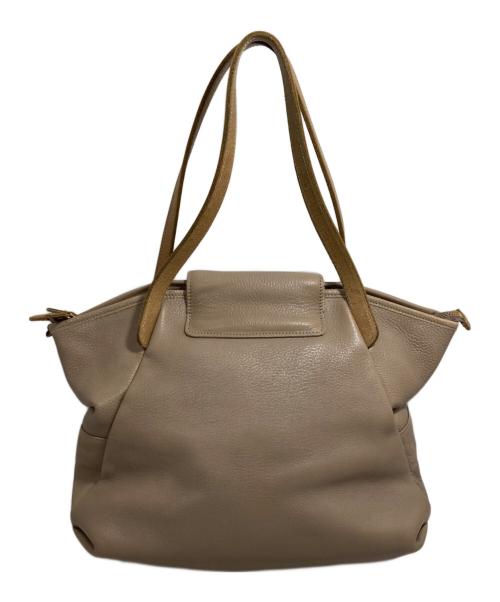 Ense（アンサ）ense (アンサ) レザートートバッグ ベージュの古着・服飾アイテム
